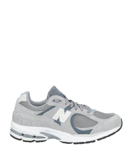 New Balance White Sneakers Leather, Textile Fibers for men