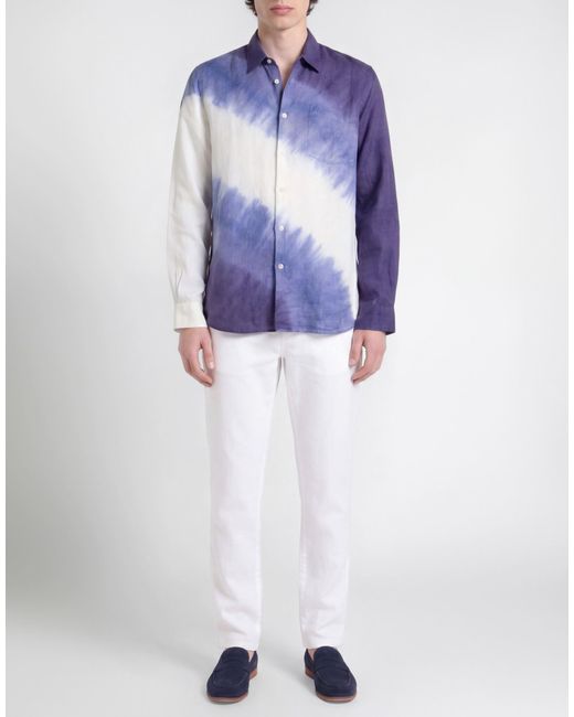 Vilebrequin Blue Shirt Linen for men
