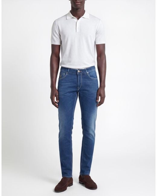 Hand Picked Blue Jeans Cotton, Elastomultiester, Elastane for men