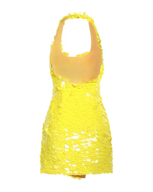 The Attico Yellow Mini Dress With All-Over Sequins
