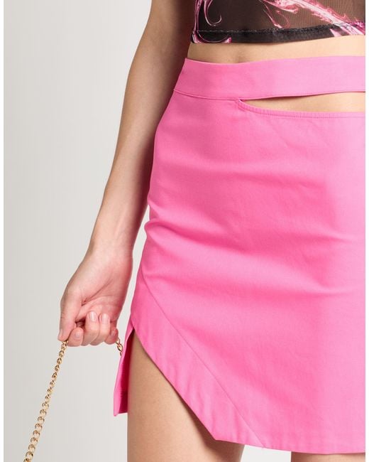 Suoli Pink Mini Skirt Cotton, Elastane
