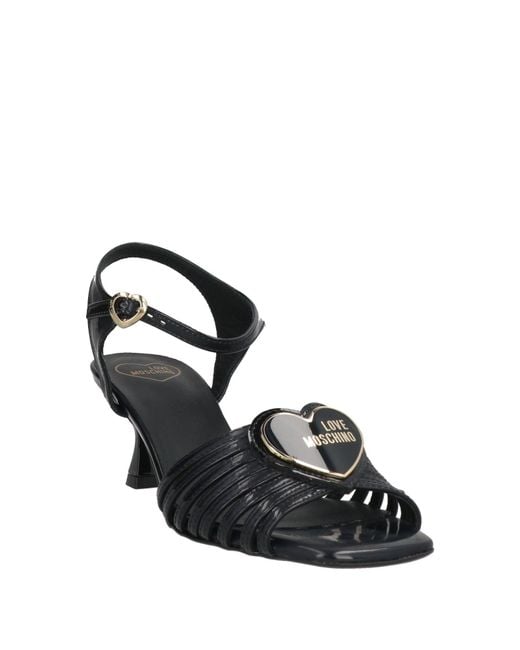 Love Moschino Black Sandals Synthetic Material