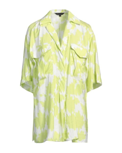 ARMANI EXCHANGE Yellow Shirt Viscose, Polyamide