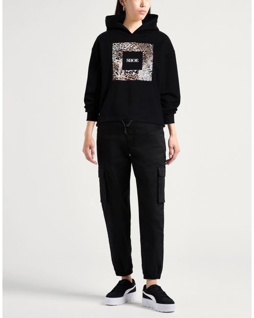 Shoe Black Sweatshirt Cotton, Elastane