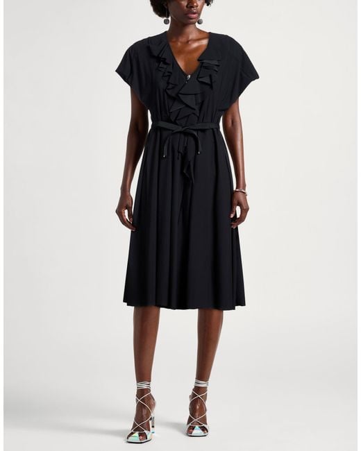High Black Midi Dress