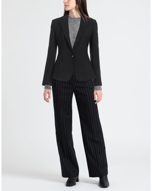 Dondup Black Blazer Polyester, Virgin Wool, Elastane
