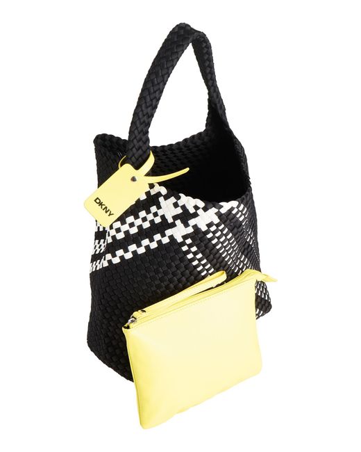 DKNY Black Handbag Nylon, Polyurea