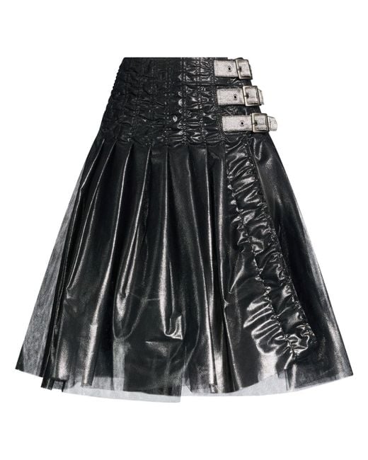 Junya Watanabe Black Midi Skirt Nylon
