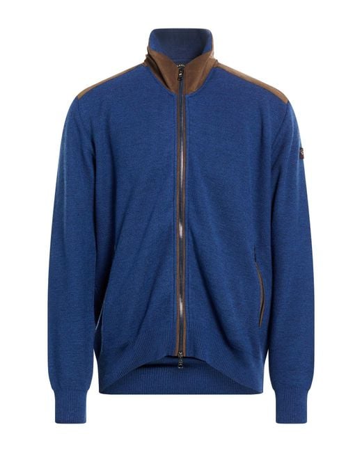 Paul & Shark Blue Midnight Cardigan Virgin Wool for men