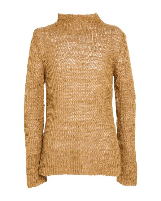 Dries Van Noten Natural Turtleneck Linen, Polyamide for men
