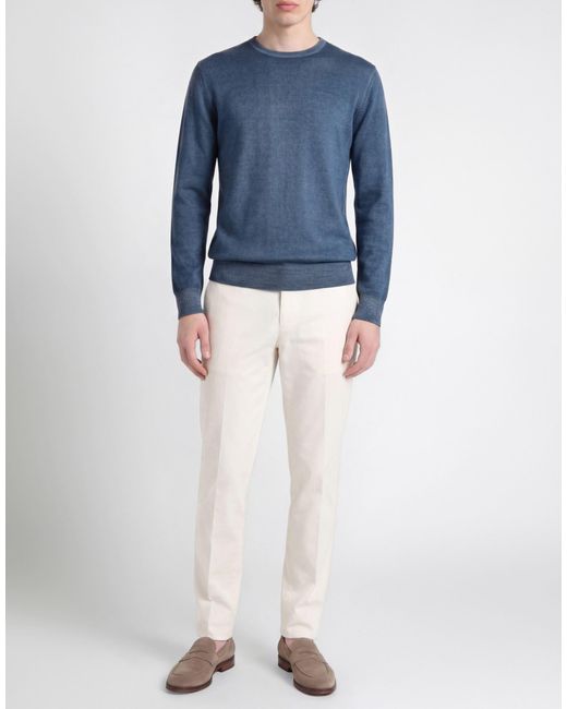 FILIPPO DE LAURENTIIS Blue Sweater Merino Wool, Cashmere for men