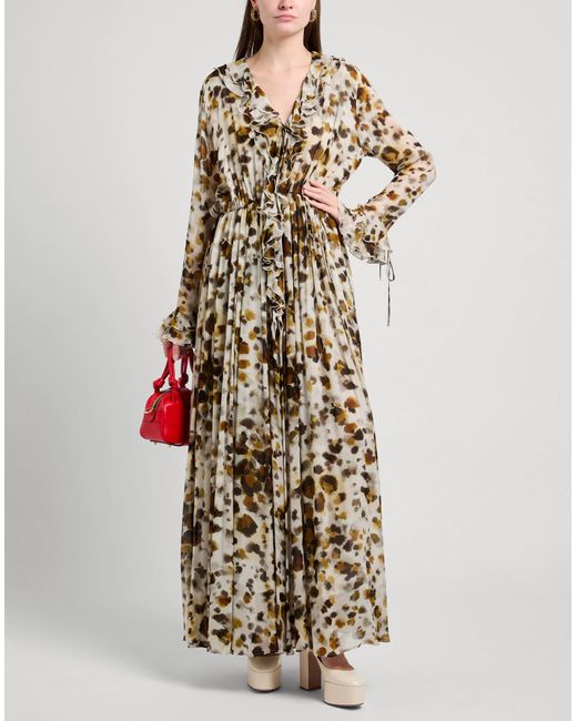 Vestido largo MSGM de color Metallic