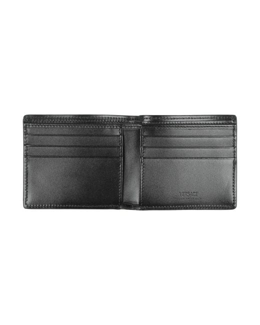 Versace Black Wallet Leather for men