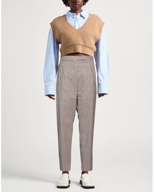 Max Mara Gray Pants Virgin Wool, Polyester, Elastane