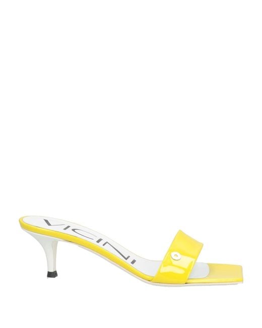 Vicini Yellow Sandals Leather