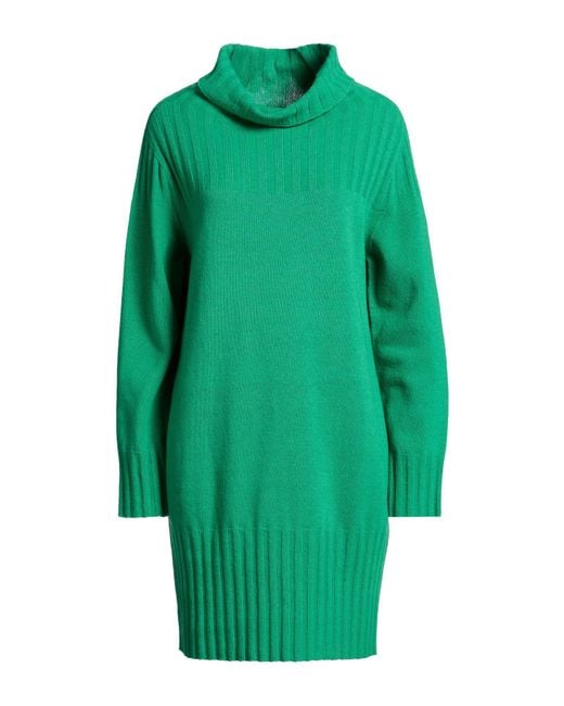 Marella Green Mini Dress Wool, Polyamide