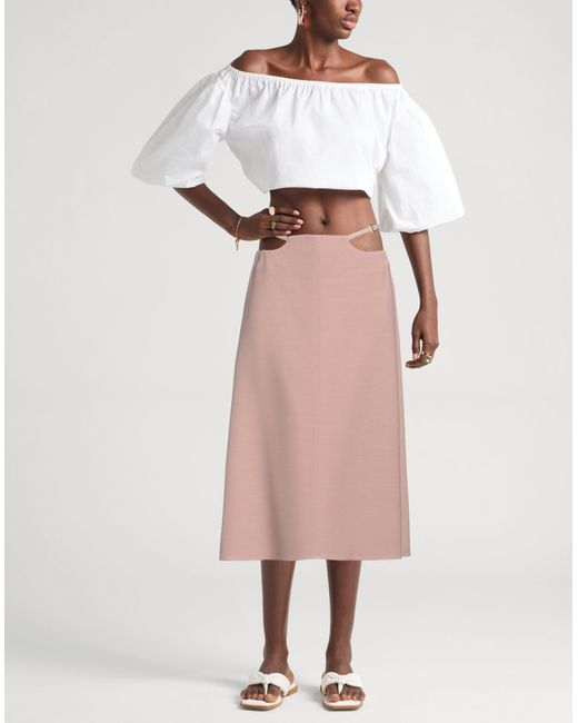 Elisabetta Franchi Pink Midi-Rock