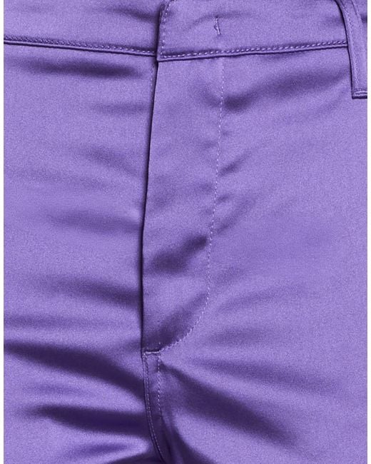 Dondup Purple Pants Polyester, Elastane