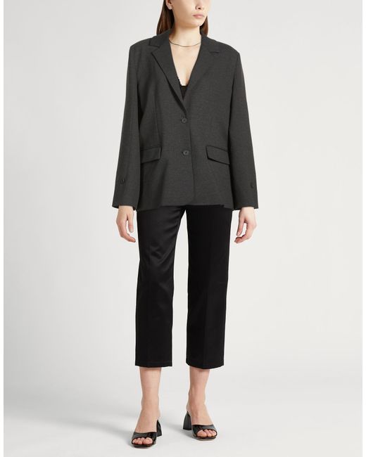 Semicouture Black Blazer Viscose, Polyamide, Elastane, Polyester