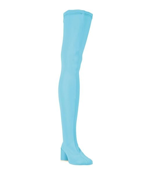 Maison Margiela Blue Boot Textile Fibers