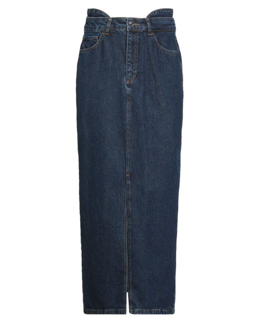 Caractere Blue Denim Skirt Cotton