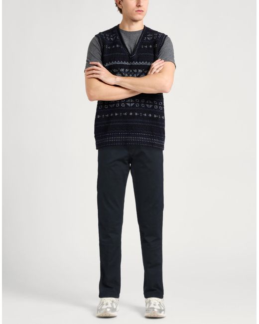 Michael Coal Blue Pants Cotton, Elastane for men