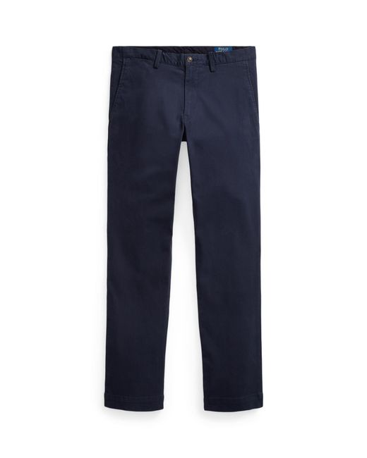 Polo Ralph Lauren Blue Stretch Slim Fit Textured Chino Trouser for men