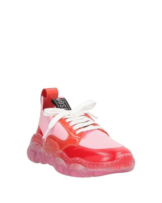 Moschino Pink Couture Sneakers Textile Fibers, Synthetic Material
