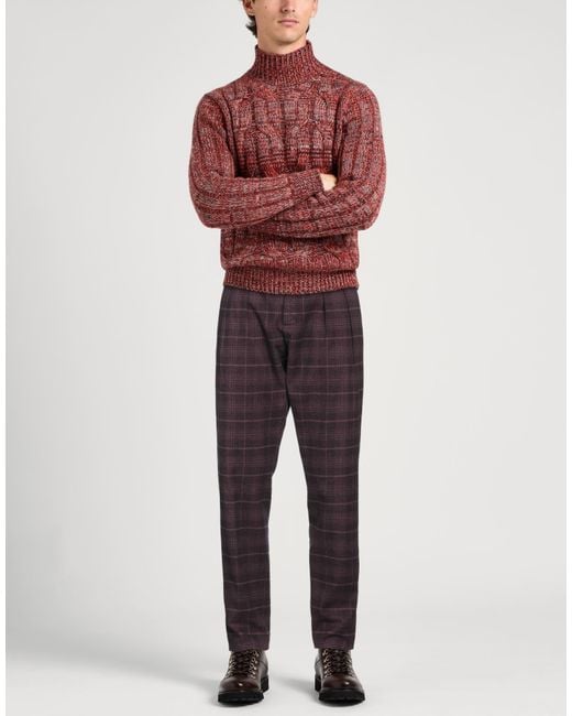 Harmont & Blaine Purple Plum Pants Cotton, Polyester, Elastane for men