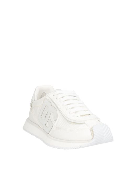 Dolce & Gabbana White Snk Sneakers Leather, Textile Fibers for men
