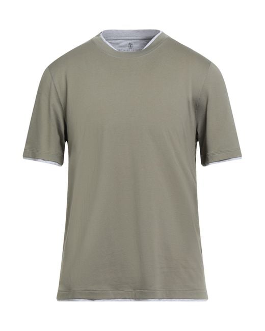 Brunello Cucinelli Gray T-shirt for men