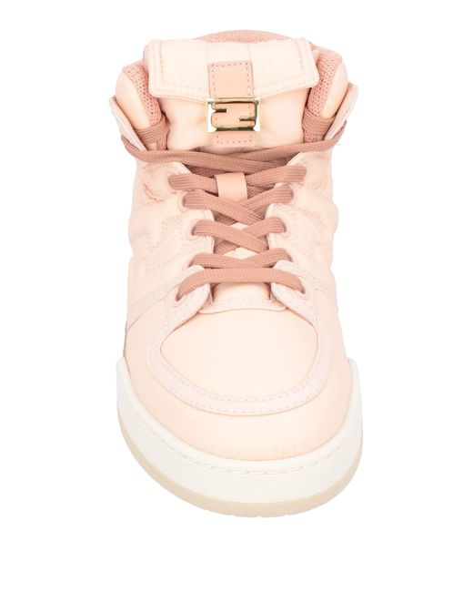 Fendi Pink Nylon Baguette Sneakers