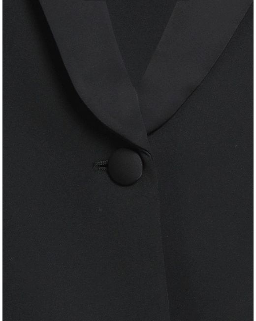 ERMANNO FIRENZE Black Blazer Polyester, Elastane