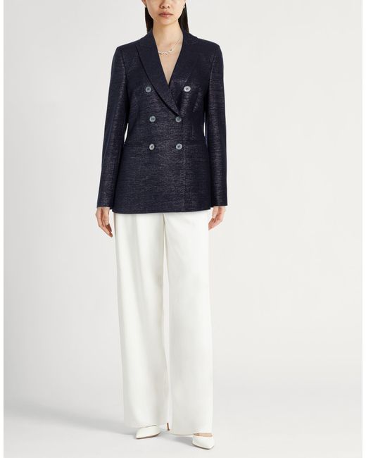 Peserico Blue Blazer Virgin Wool, Viscose, Polyamide, Elastane