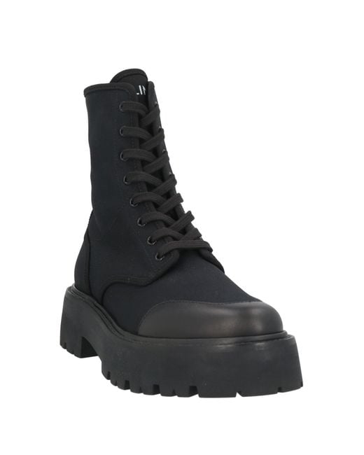 Céline Black Ankle Boots Textile Fibers, Leather for men