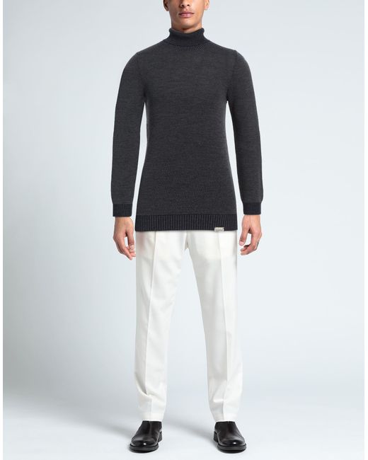 Brooksfield Blue Turtleneck Virgin Wool for men