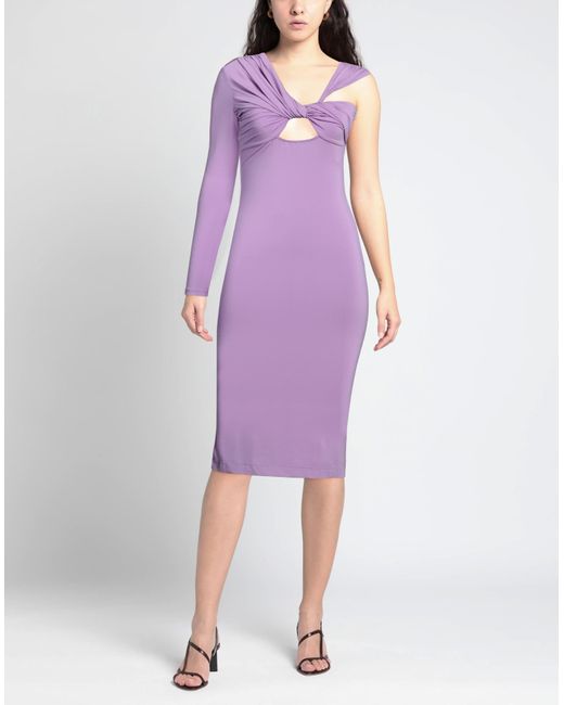 Nensi Dojaka Purple Midi Dress