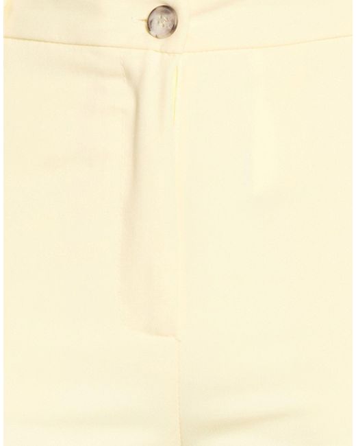 ViCOLO White Pants Polyester, Viscose, Elastane