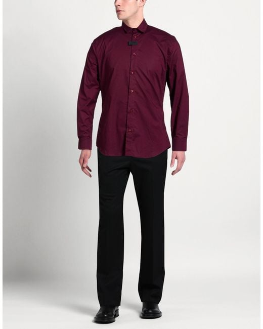 Bikkembergs Purple Shirt Cotton, Elastic Fibres for men