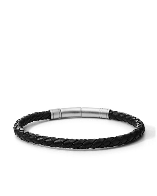 Fossil Leather Braided Bracelet in 