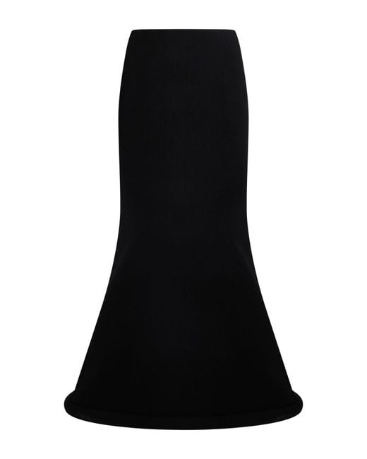 Jean Paul Gaultier Black Maxi Skirt Viscose, Polyester, Polyamide, Elastane
