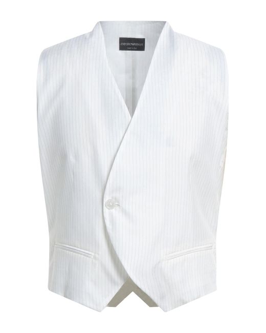 Emporio Armani White Waistcoat for men