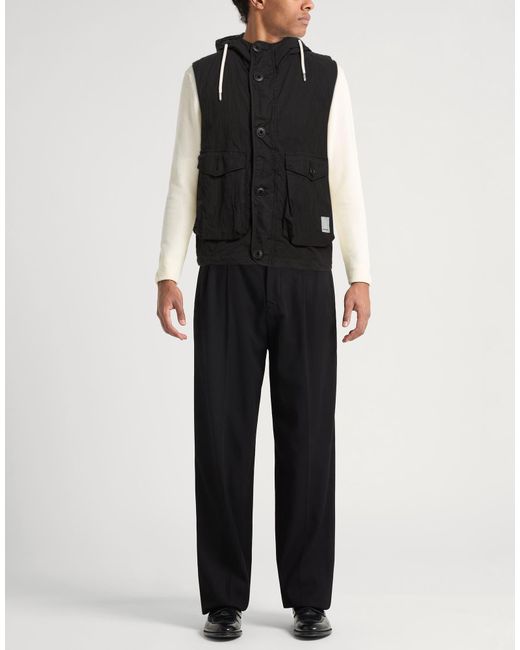 Emporio Armani Black Vest Cotton, Polyamide for men
