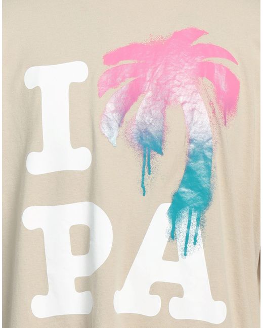 Palm Angels Natural I Love Pa T-shirt for men