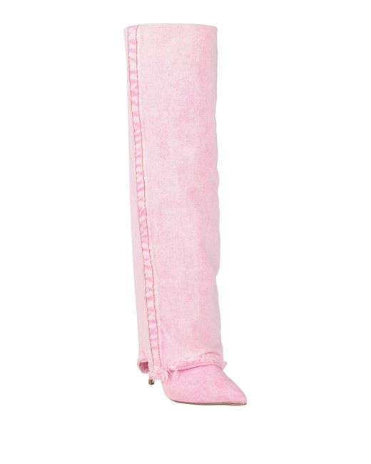 Le Silla Pink Boot Textile Fibers
