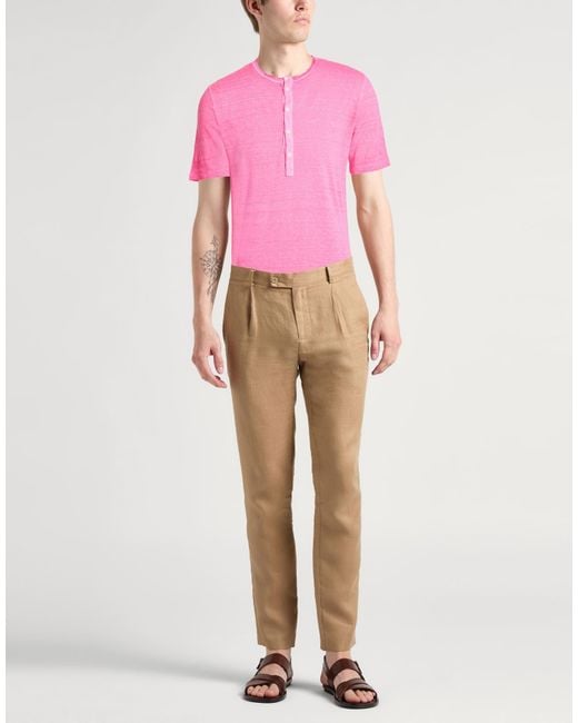 120% Lino Pink T-Shirts for men