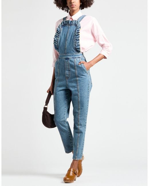 Philosophy Di Lorenzo Serafini Blue Overalls Cotton