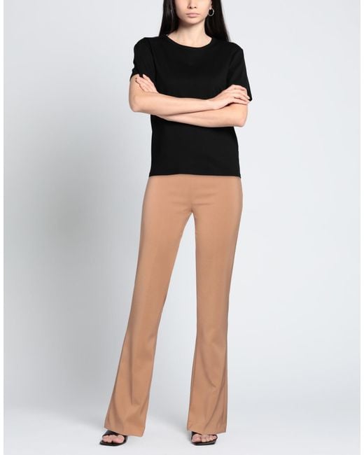 Atos Lombardini Natural Camel Pants Polyester, Elastane