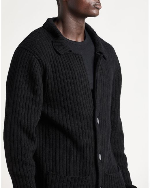 Alpha Studio Black Cardigan for men