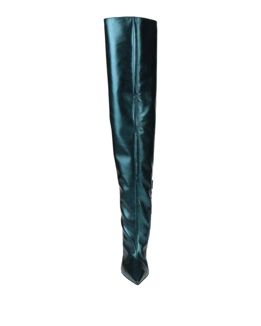 Pinko Blue Boot Leather